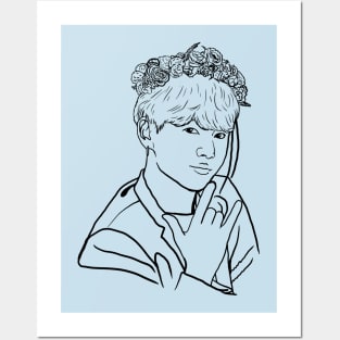 BTS JUNGKOOK  LINE ART Posters and Art